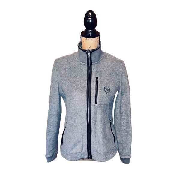 Tommy Hilfiger Gray Women’s Fleece Full Zip Jacket Size Small - Picture 1 of 5